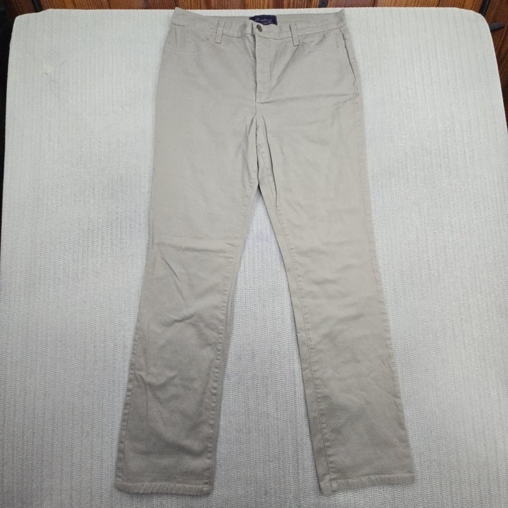 Not Your Daughter's Jeans Jeans Womens 14 Beige Straight Lift Tuck Stretch Denim